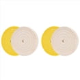 thumbnail image 1 of 4 Piezas de Discos de Pulido Kit de Rueda de Pulido de 150 mm Juego de Ruedas de Pulido para Pulidora de Mesa con Orificio de Mandril de 12,7 mm, 1 of 5