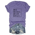 thumbnail image 1 of Camiseta holgada de manga corta con estampado de letras MA Mama Mom Bruh: estampado de letras moderno, cómoda y casual., 1 of 3