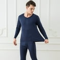 thumbnail image 3 of Mens Thermal Underwear Set, iMounTEK Fleece Long Johns Top Bottom for Men Cold Winter, Navy M, 3 of 6