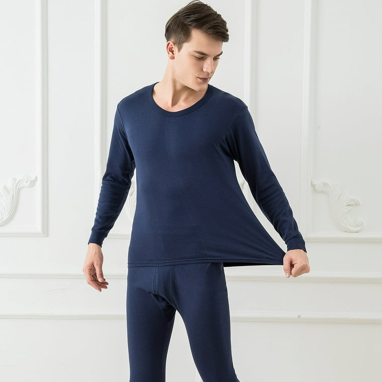 Mens Thermal Underwear Set iMounTEK Fleece Long Johns Top Bottom