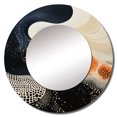 thumbnail image 2 of Designart "Contemporary Collage Of The Deep Marine" Coastal Coral Under Water Round Mirror Wall Decor Coastal - Large Beige Round Office Mirror - Round Mirror - 29" x 29", 2 of 6