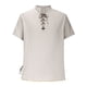 thumbnail image 1 of Blusa y camisa de manga corta con cuello vuelto, estilo masculino, estilo hippie, de manga corta, informal, playera, con cuello alto, camiseta sin mangas con cuello vuelto para hombre., 1 of 5