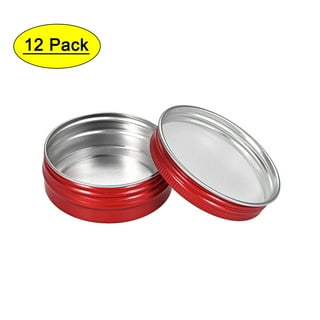 1.4 oz Round Aluminum Cans Tin Can Screw Top Metal Lid Containers 40ml  12pcs 