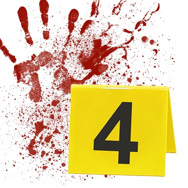 Marcador Evidencia Escena Del Crimen para Juego Detectives Adultos (04)