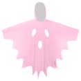 thumbnail image 6 of Yuncity Kids Halloween Cape Ghost Print Hooded Sleeveless Cloak Lightweight Casual Cozy Loose Fit Fall Winter Poncho Holiday Party Outfit Pink, 6 of 6