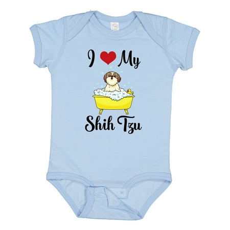

Inktastic I Love My Shih Tzu Dog Gifts Gift Baby Boy or Baby Girl Bodysuit
