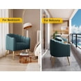 thumbnail image 5 of SEYNAR Oversized Glam Velvet Pumpkin Barrel Accent Chair,Modern Upholstered Cream Side Sofa Armchair for Living Room,Vanity(Blue), 5 of 13