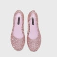 thumbnail image 2 of CIENVNSTG Sparkly Sandals For Women Flat Jelly Shoes Slip On Hollow Out Loafers Summer Plastic Breathable Beach Shoes Pink 38, 2 of 8