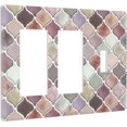 thumbnail image 5 of Pink Arabesque Tile Pattern 3 Gang Rocker Rocker Toggle Outlet Light Switch Cover Decorative Wall Plate Cover For Home Living Bedroom Kitchen Decorative, 5 of 5