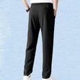 thumbnail image 2 of Muscularfit Silk Plus Size Dress Pants Black Men Golf Streetwear Straight-Leg Flat Front Ankle Loose Techwear Pants,XXL, 2 of 5