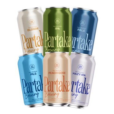 Partake Brewing Craft Non Alcoholic Beer, Pale Ale 12 Pack X 12 Fl Oz Cans - Low Calorie & Carb, No Sugar, All Natural Ingredients - Award-Winning Taste, Non Alcoholic Beer Without The Empty Calories