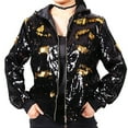 thumbnail image 2 of LYXSSBYX Winter Coats for Women Casual Winter Long-Sleeve Coat Round-Neck Hooded Sequin Jacket, 2 of 4