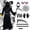 Adults, variant on Forfamy Grim Reaper Costume, Scary Halloween Costume with Red Eyes Scythe Chain Grim Halloween Cape Robe,Halloween Cloak Outfit Fancy Dress