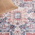 thumbnail image 6 of SAFAVIEH Arizona Alaia Medallion Polyester Machine Washable Runner Rug, Brown/Blue, 2'6" x 8', 6 of 7