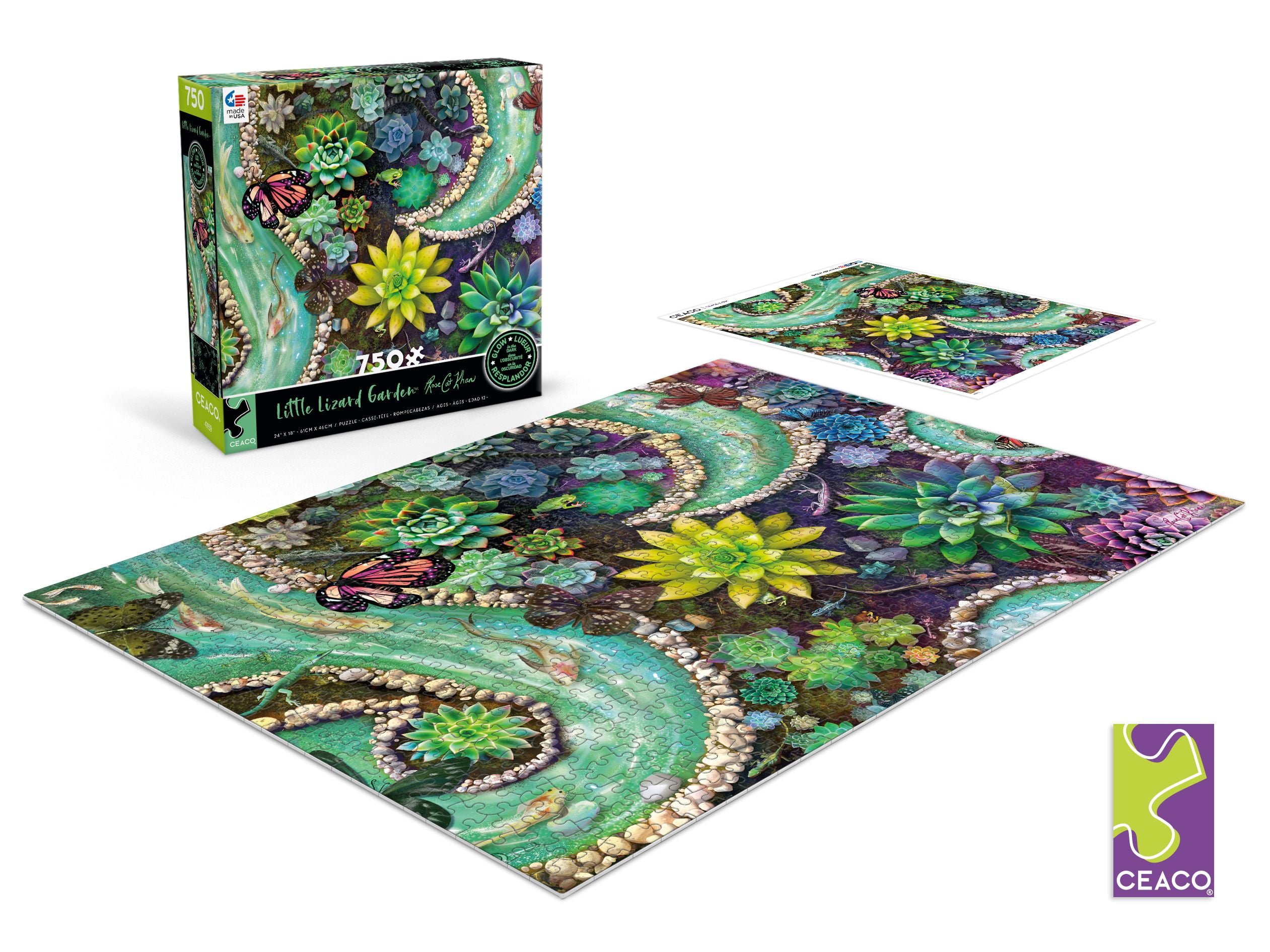 Ceaco Little Lizard Garden Glow 750 Piece Interlocking