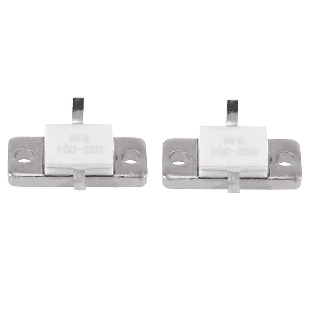 2X 250Watts 100Ohms RESISTOR Flange MOUNT 250 WATT 100 OHMS Beryllium Oxide RFR 100-250