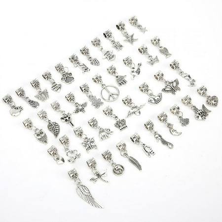 

Fugacal DIY Pendants Accessories Deep Silver Alloy Handcraft For Making Bracelet(40pcs Styles) DIY Craft Accessories Jewelry Making Supplies