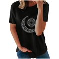 thumbnail image 1 of Pntutb moda adulta mujer cuello redondo manga corta tops camiseta estampados sueltos cortos Pntutb Pntutb-7045, 1 of 8