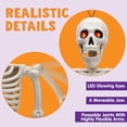 thumbnail image 6 of Joyfy 24 Inch Halloween Skeleton Decor with LED Light Eyes,Posable Skeleton Halloween Prop Full Body with Movable Joints for Haunted House Indoor Outdoor Decoration Spooky Decor, 6 of 10