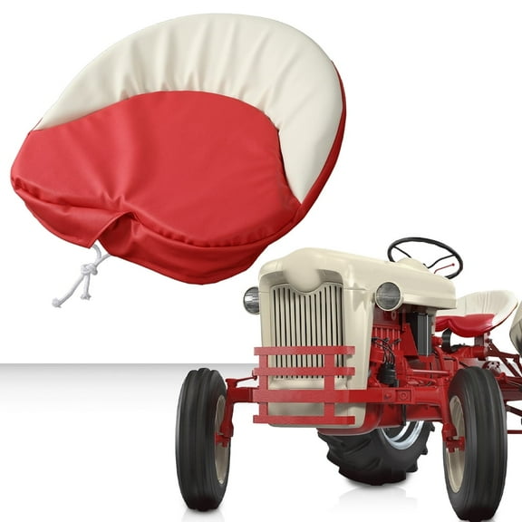 PIT66 Red & White Seat Cushion Fit for Ford Tractor NAA 8N 9N 2N Jubilee 600 601 800 900
