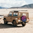 thumbnail image 5 of Haiem Spare Tire Cover , Wheel Cover with Heart Confetti on Glitter printed, Camper Spare Tire Cover Fit for Jeep Wrangler Rv SUV Truck Travel Trailer-15 inch, 5 of 8