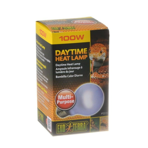 100 watt A19 Exo Terra Daytime Heat Lamp Sun Glo Daylight Reptile