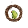 thumbnail image 5 of Comedero de aro de mimbre - Para periquitos o cacatúas - Juguete especial para pájaros de mimbre tejido para colgar en una jaula, 20 cm, 5 of 5