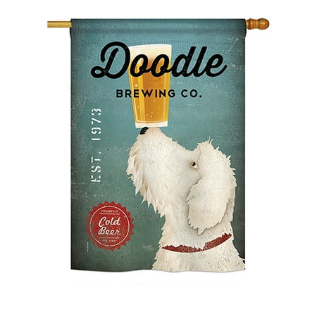 Doodle Brewing Nature - Everyday Impressions Decorative Vertical House Flag - Printed in USA