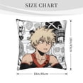 thumbnail image 3 of My Hero Academia Throw Pillow Covers, Anime Pillow Cases, Cushion Covers 18 X 18 Inch Square Pillow Protectors For Sofa Couch Bedroom Car Chair Home Decor, 3 of 9