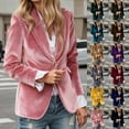 thumbnail image 6 of Aihuaihua Womens Velvet Blazer Business Casual Button Down Suit Jacket Vintage Elegant Slim Fit Blazers Work Office Coats RD2 S, 6 of 6