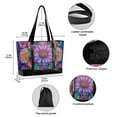 thumbnail image 2 of FORMRS Canvas Laptop Tote Bag for Women with 15.6" Computer Compartments Shoulder Handbag, Light Purple Flowers, 2 of 7