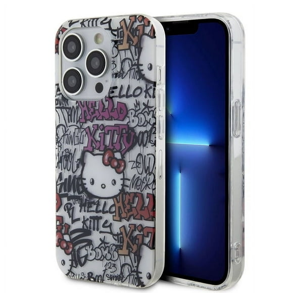 Funda Hello Kitty Graffiti Para iPhone 15 Pro Max - Blanco