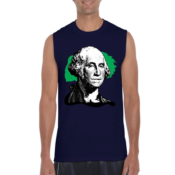 NIB - Men's Graphic T-Shirt Sleeveless - President George Washington