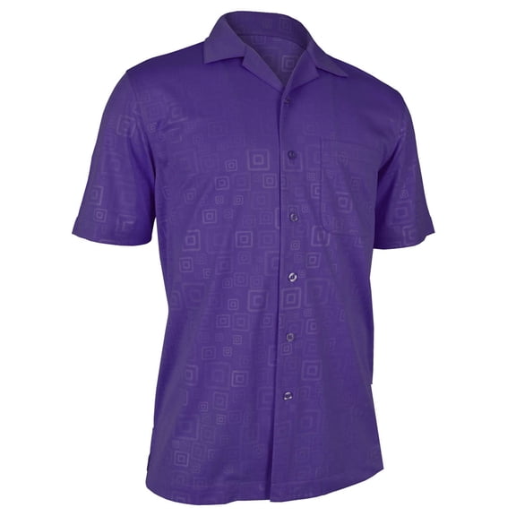 Monterey Club Men's Hallow Emboss Texture Camp Casual Golf Polo Shirt #1227