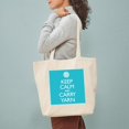 thumbnail image 3 of CafePress - Turquoise Keep Calm And Carry Yarn Tote Bag - Unisex Canvas Tote Bag, Beige, 1-Piece, 3 of 7