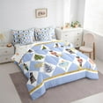 thumbnail image 3 of Manfei Dreamy Fairy Princess Bedding Comforter Set 7pcs for Teen, Blue Buffalo Checkered King Bedding Sets, Royal Nutcracker Guard Reversible Bed Sheets, Super Cozy Room Decor, 3 of 7