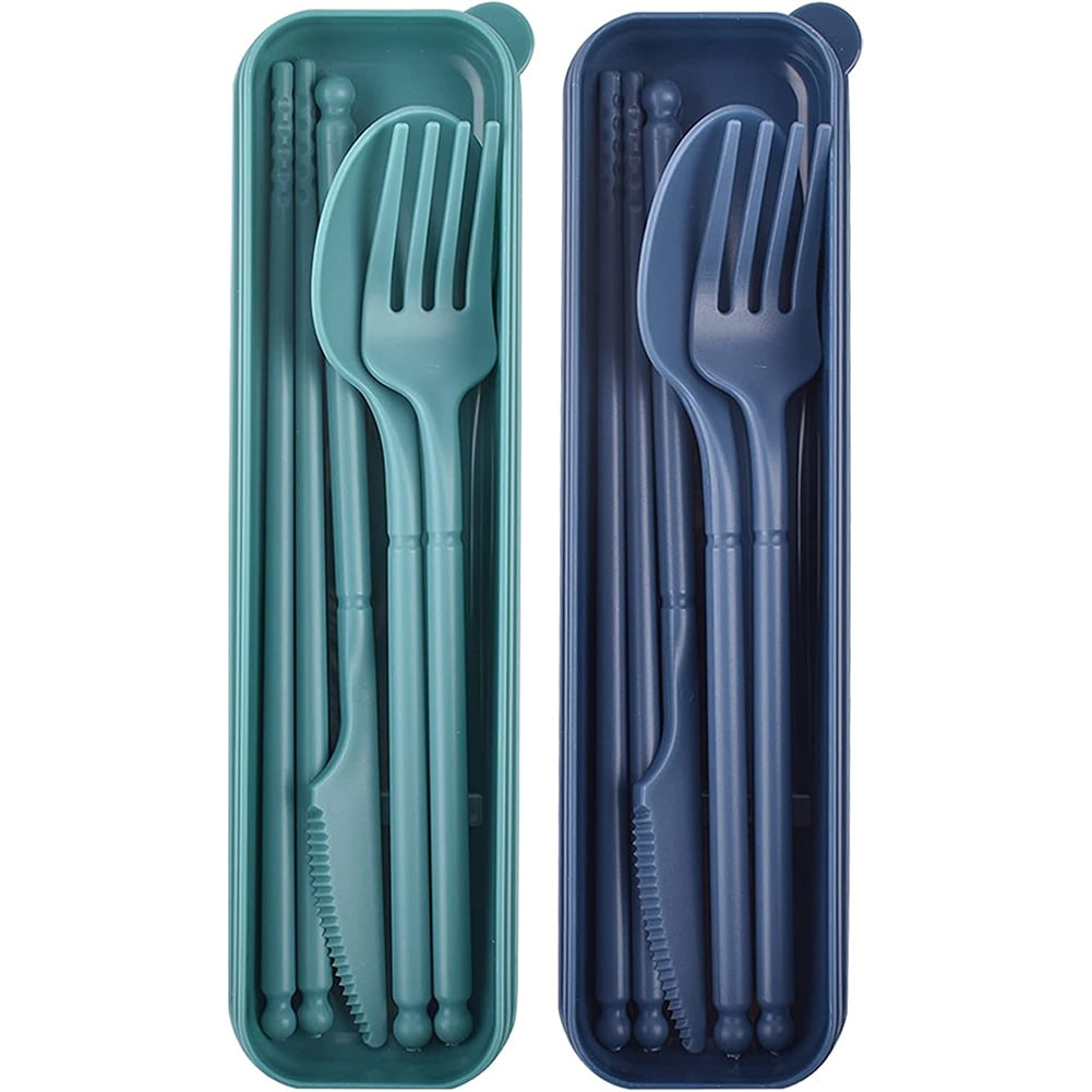 Portable Utensils Set With Case, 2 Sets Camping Utensils Set, Travel