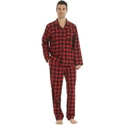 Womens Pajamas Set Flannel Long Sleeve Button Down Cotton Pj Sets for Women Plaid Pyjama Pants Soft Loungewear