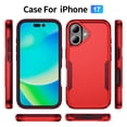 thumbnail image 7 of For iPhone 17 Case, iPhone 17 Case Dual Layer Hard PC Soft TPU Bumper Full Body Heavy Duty Shockproof Strong and Durable Rugged Phone Case for iPhone 17,Dropproof,Dust-Proof,D, 7 of 7