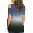thumbnail image 3 of Scyoekwg Women Basic Tops Trendy Going Out Tops Short Sleeve Womens Summer Fashion Lightweight Loose Ladies Blouses Dressy Casual, 3 of 5