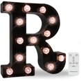 thumbnail image 1 of LED Wall Letters Lights Alphabet, Diamond Bulbs Marquee Letters with Lights Remote Control Night Light for Bar, Christmas Party Decorations - Black Letter E, 1 of 5