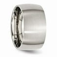 thumbnail image 4 of White Stainless Steel Ring Band Wedding Comfort Domed, 4 of 6
