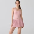 thumbnail image 6 of felwors Women's Pleated Active Skort with Built-in Shorts - High Waisted Tennis Skirt for Golf, Running, Workout (Pink, L), 6 of 7