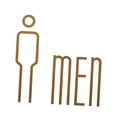 thumbnail image 2 of Letrero de baño, calcomanía de baño, símbolos gráficos, letrero de baño, letrero de baño para oficina, hogar, decoración comercial de puerta o pared Hombres Oro Macarena Signo de baño, 2 of 6