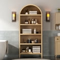 thumbnail image 7 of EYYTHUNG 5-Tier Arched Bookcase with Adjustable Shelves, 71" Tall, 7 of 7