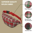 thumbnail image 5 of Fanny Pack Red and Green Christmas Plaid Pattern Waist Pack Bag,Running Cross Bag,Waterproof Large Fanny Packs for Women Men for Travel Running Hiking Cycling, 5 of 6