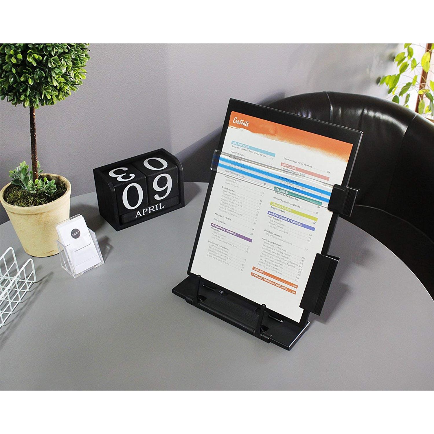Monitor Paper Holder Document Adjustable Copy Paper Reading Typing Stand Office