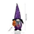 thumbnail image 3 of BGZLEU Halloween Gnomes Plush Elf Decoration, Handmade Reaper Witch Vampire Pumpkin Ghost Dolls for Halloween Table Ornament, Tiered Tray Decor, Halloween Party Favor, 3 of 6