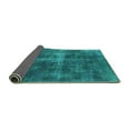 thumbnail image 2 of Ahgly Company Indoor Round Oriental Turquoise Blue Industrial Area Rugs, 8' Round, 2 of 4