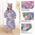 thumbnail image 3 of FORMRS Wearable Blanket Hoodie with Sleeves for Kids Cozy Flannel Sweatshirt, Gradient Starfish Pattern, 3 of 7